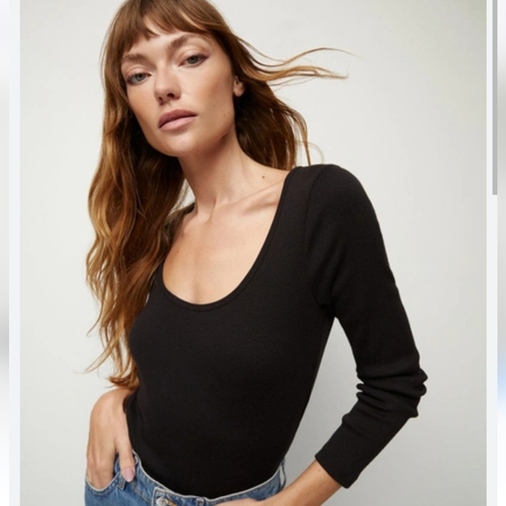Veronica Beard Calabra ribbed Pima cotton-jersey top